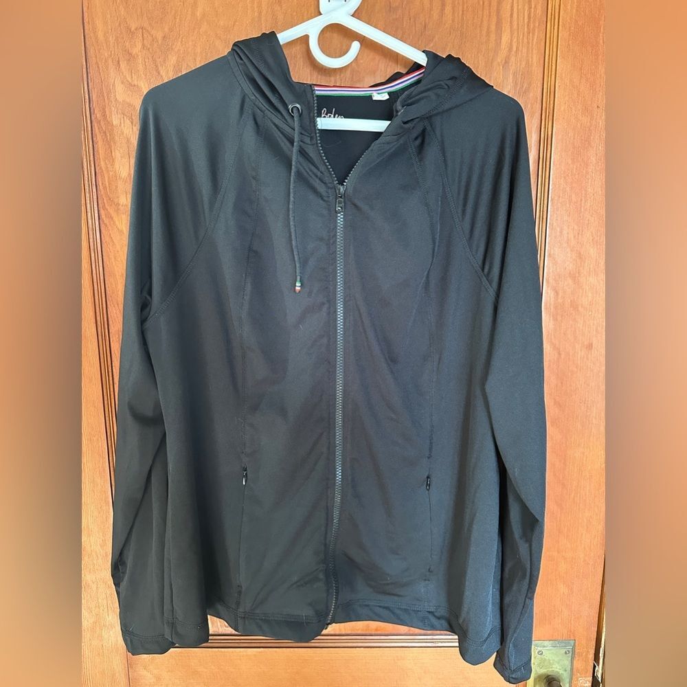 Boden Athletic Jacket Plus Size 20 Black Zip Up Hood